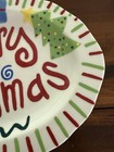 Rare Euc Coton Colors Large Merry Christmas 16    Oval Ceramic Platter