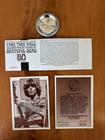 1995 Original Grateful Dead Fare Thee Well Chicago Ticket Pin And Card Set