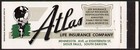 Vintage Matchbook Cover Atlas Insurance Full Length Sioux Falls South Dakota