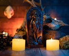 Aja Yoruba Forest Goddess Figurine Hand Carved Ash Wood Orisha Nature Healing