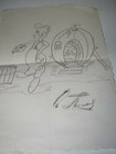 Hand Sketched Pencil Tide Detergent Character Original Art  10  X 15  1958