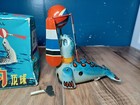 Vintage Tin Litho Key Wind Up Mechanical Seal Playing A Ball  In Box Works 