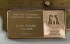 100 Greatest Americans John Adams Ingot Medal