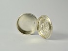 Beautiful Vintage Circular Sterling Silver Pill Box France Late 19th Century