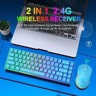 Snpurdiri 60  Wireless Gaming Keyboard And Mouse Combo Business Office blue 