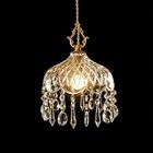 Small Vintage Crystal Pendant Light Kitchen Island french Brass Glass Mini 