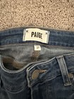 Paige Women   s Skinny Jeans Slim Fit Medium Wash Blue Denim Distressed Pockets
