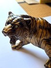 Tiger Large Metal Statue 17 3 Inch Width Japanese Metalwork Figurine