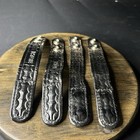 Bianchi Duty Belt Keeper  4  Leather Black Basket Weave With Hidden Double Snaps