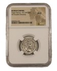 Stunning Silver Trajan Decius Antoninianus - Ngc Certified Au In Slab 