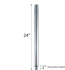 Galvanized Steel Legs For Work Table  Commercial Kitchen Set Of 4  24 long 