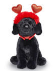Fao Schwarz 12  Sparklers Wear And Share Black Labrador With Removable Heart Bop