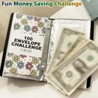 Qzavire 100 Days Money Saving Challenge Coin Envelope Middle Size  Blue