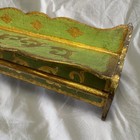 Vintage Italian Florentine Giltwood Wall Shelf Handcarved Painted Rococo Revival