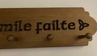    cead Mile Failte    Carved Wooden Coat Rack Carved Celtic Knots  5 Pegs