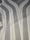 Waffle Knit Long Sleeve Top Gray White Stripe Womens Size Xl V- Neck