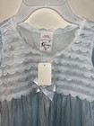 Nwt Vintage 70s 80s Cassie Nightgown Girls Size 8 Blue Scallop Trim