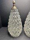 Pair Of Vtg Mcm Hollywood Regency Pineapple Pendant Globe Swag Lamp Light Shades