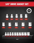 Workpro 10pc Sae Cr-v Socket Set W sturdy Socket Organizer 3 8  Drive Socket Set