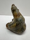 Vtg Inuit Bear Carving     Signed Green Canadian Stone 5  Eddy Lynzer