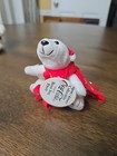 Coca Cola Polar Bear Bean Bag Plush 1997 Red Bow Coke Bottle Hang Tag  0144