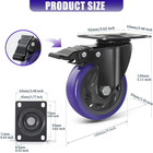 4 Inch Caster Wheels With Brake  Heavy Duty Casters Set Of 4 2000lbs  Swivel Pla