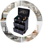 Large Rolling Aluminum Makeup Train Case Salon Cosmetic Trolley Organizer Box