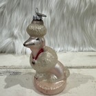 2010 Mary Kay Gigi Poodle Christmas Tree Ornament Pink Glittery Dog Holiday