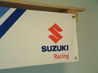 Suzuki Team Racing Banner Motorcycle Race Workshop Garage Wall Display Pvc Sign