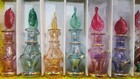 Lot Of 10 Egyptian Handmade Mouth Blown Perfume Bottles Pyrex Glass Small Size