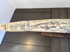 Large Scrimshaw Walrus Tusk Decor  taken From A Dead Walrus    22   