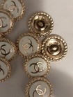 Lot Of Ten 16 Mm Designer Cc Vintage Button Gold Tone Chanel 10 Buttons