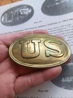 Original Civil War Us Infantry Mans Waist Belt Plate Buckle Non Dug Relic 