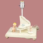 Vintage 1960s Wooden Nursery Plastics Lamp Grand Piano 9 x6 x10   read 