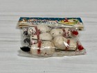 New Vintage Cotton Spun Chenille Snowman Christmas Ornament Made In Japan 1950s
