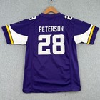 Nike Jersey Boys L Purple Minnesota Vikings Adrian Peterson 28 On Field Football