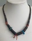 Santa Domingo Pueblo Indian Necklace Heishi Penshell Genuine Red Coral 19 