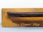 Vintage Wooden Half Hull Ship On Plaque Clipper  merlin 