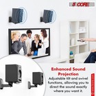 5core Speaker Wall Mount Adjustable Swivel 15 Inch Space Bookshelf Brackets Pair