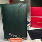 Cartier Green Leather Bifold Wallet Silver Corner Hardware Rare
