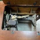Singer 66 Vintage Original Black   Gold Domestic Sewing Machine W  Wood Cabinet