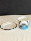 Alexander Girard La Fonda Del Sol Pedestal Dessert Bowl And Underplate
