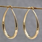 Women s Fashion Jewelry Gold Oval Hoop Earrings 1-79