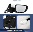 Right Passenger Side Door Mirror Compatible With Honda Civic 2016-2021 Power Mir