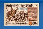 Germany Notgeld Lauenburg 1 Mark Year 1921 Uncirculated Banknote