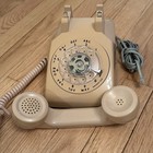 Vintage Itt Rotary Dial Telephone Retro Mcm Desk Home Phone Cream beige Untested
