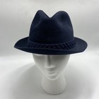 Vintage Resistol Fedora Self-conforming  7 1 8 Hat Dark Blue
