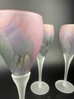 Set Of 4 - Nouveau Art Satin Wine Glasses 8 75     By Rueven Watercolor Beautiful