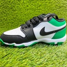 Nike Air Jordan 1 Low Boys Size 2y Black White Green Running Football Cleats