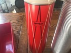 Vintage Thermos Red  Picnic Kit Set     rare